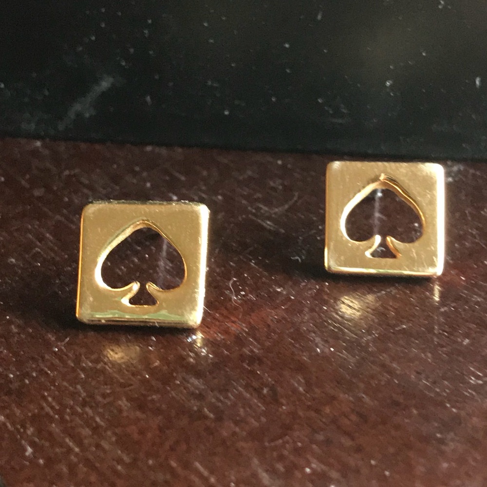 Kate Spade icon small gold square studs